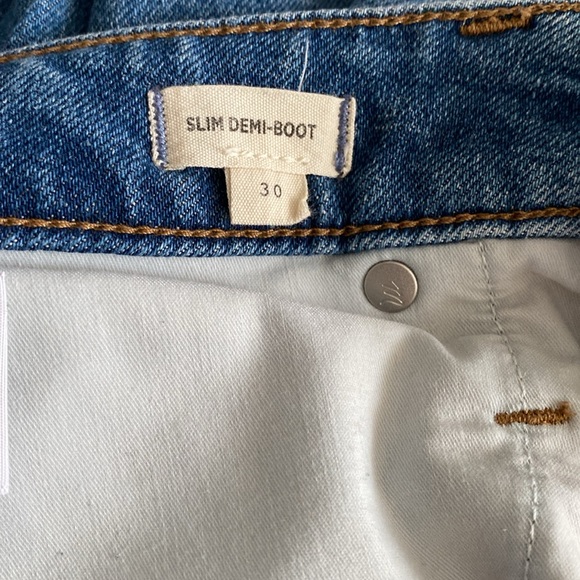 Madewell Slim Demi Boot Cotton Blend Jeans Size 30 - Picture 12 of 14